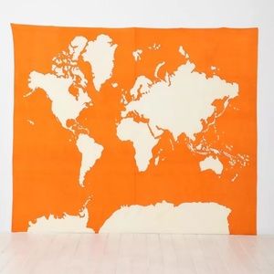 Urban Outfitters Atlas Tapestry in Orange